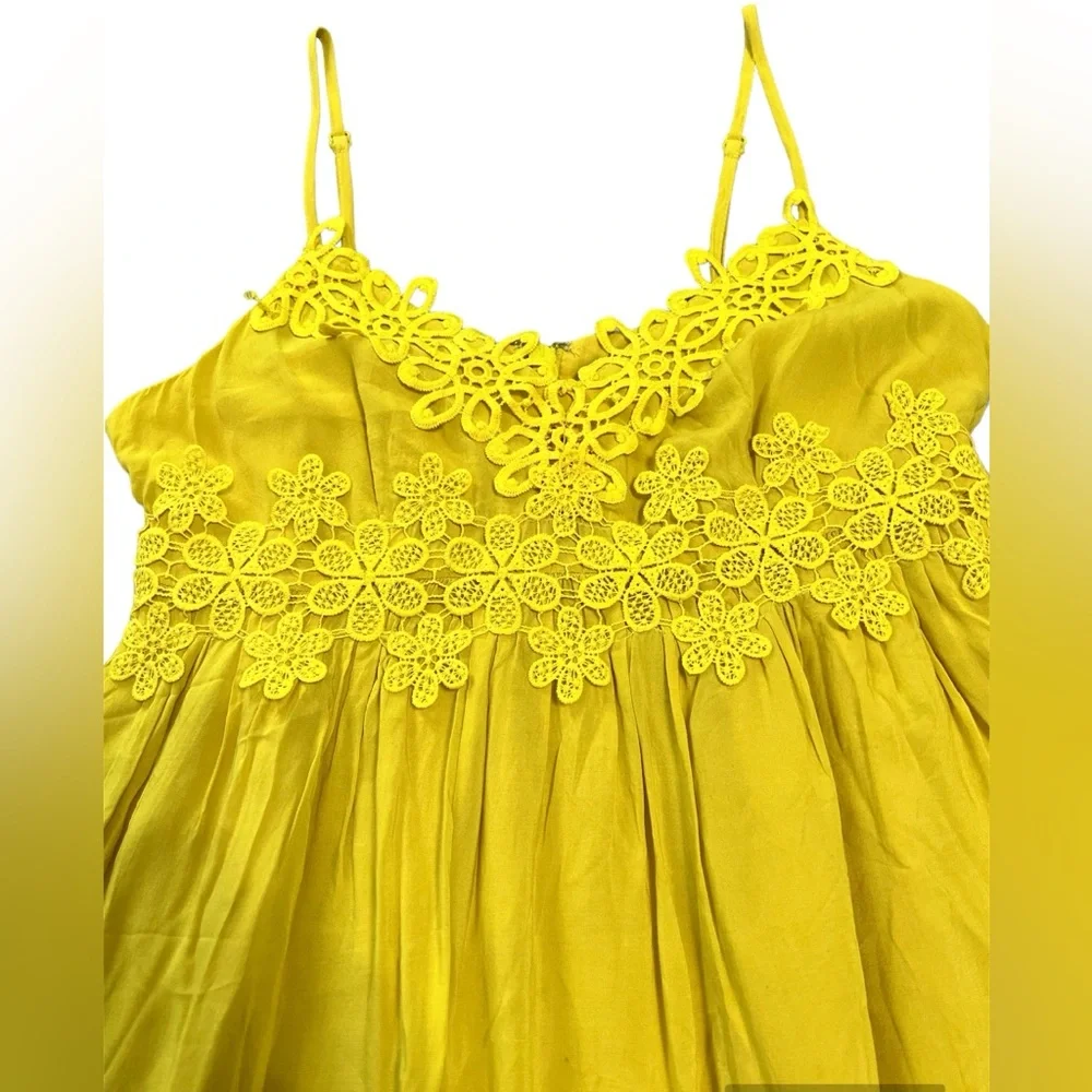 Topshop yellow appliqué